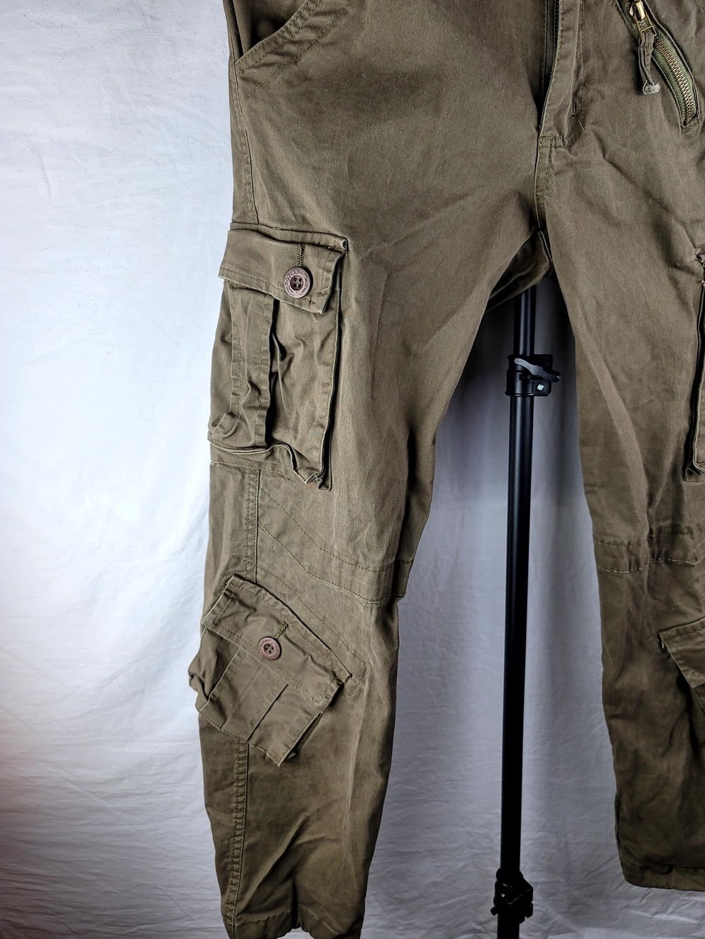 Mustway Women's Cargo Pants Size 26 Brown Tactical Utility Gorpcore Y2K 27x13 - Picture 3 of 9